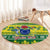 Personalised Cook Islands Christmas Round Carpet Santa Beach Meri Kiritimiti LT9 - Polynesian Pride