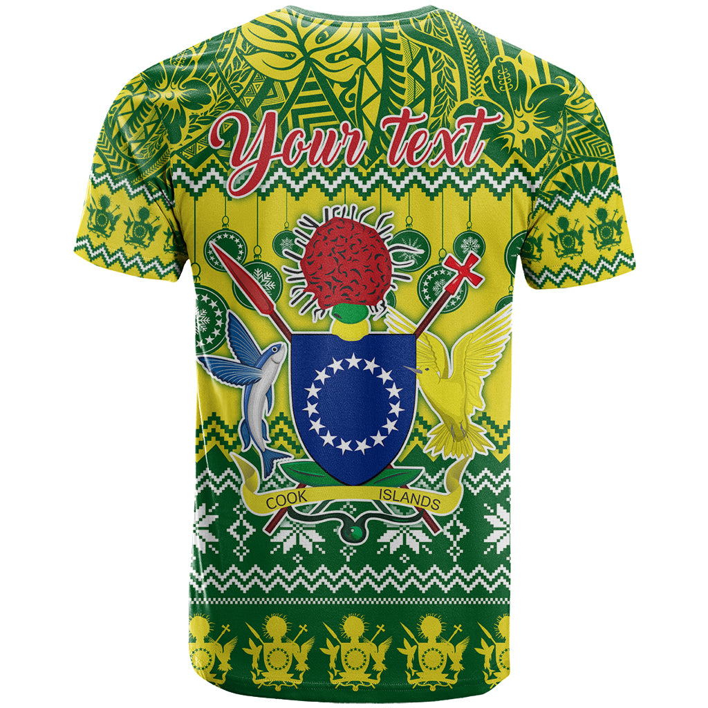Personalised Cook Islands Christmas T Shirt Santa Beach Meri Kiritimiti LT9 - Polynesian Pride