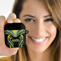 Rugby Cook Islands Avaiki AirPods Case Black Kuki Airani Tribal Maori Inspired - Polynesian Pride