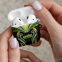 Rugby Cook Islands Avaiki AirPods Case Black Kuki Airani Tribal Maori Inspired - Polynesian Pride