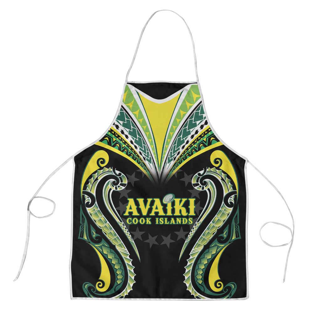 Rugby Cook Islands Avaiki Apron Black Kuki Airani Tribal Maori Inspired - Polynesian Pride