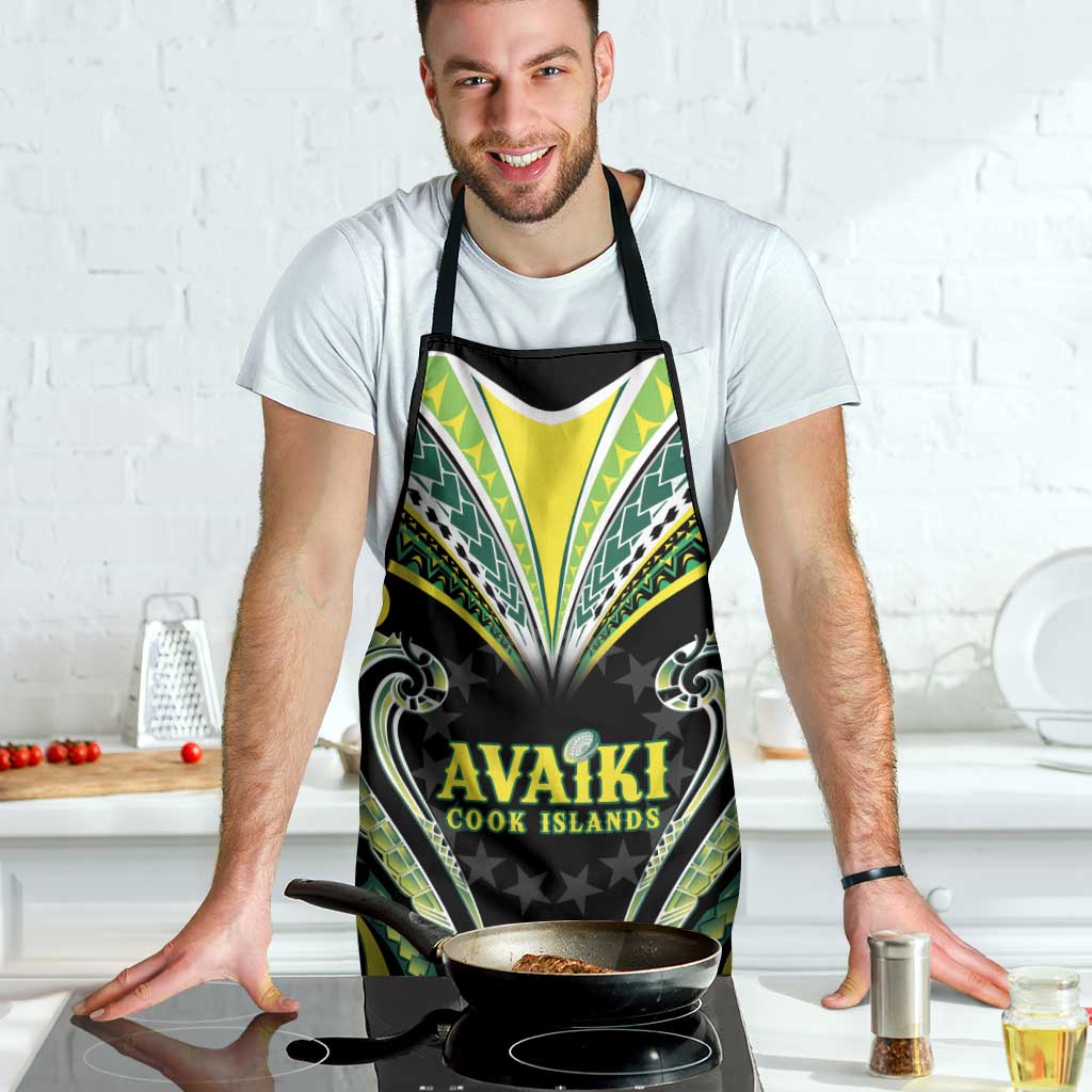 Rugby Cook Islands Avaiki Apron Black Kuki Airani Tribal Maori Inspired - Polynesian Pride