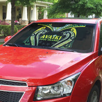 Rugby Cook Islands Avaiki Auto Sun Shade Black Kuki Airani Tribal Maori Inspired - Polynesian Pride