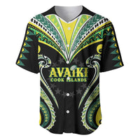 Custom Rugby Cook Islands Avaiki Baseball Jersey Black Kuki Airani Tribal Maori Inspired - Polynesian Pride