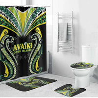 Rugby Cook Islands Avaiki Bathroom Set Black Kuki Airani Tribal Maori Inspired - Polynesian Pride
