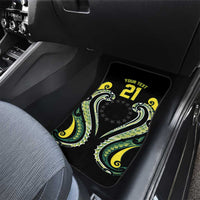 Custom Rugby Cook Islands Avaiki Car Mats Black Kuki Airani Tribal Maori Inspired LT9 - Polynesian Pride