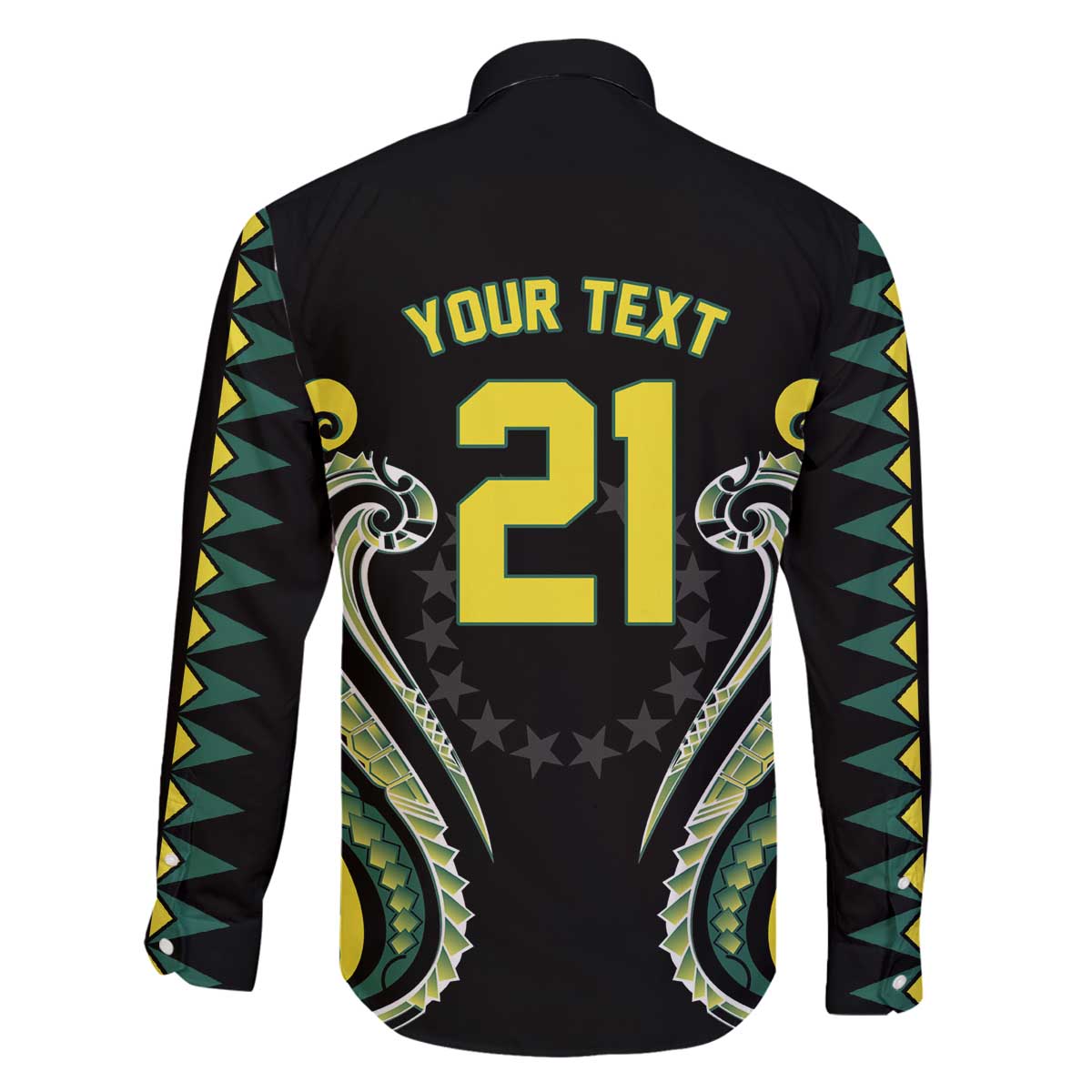 Custom Rugby Cook Islands Avaiki Family Matching Off The Shoulder Long Sleeve Dress and Hawaiian Shirt Black Kuki Airani Tribal Maori Inspired - Polynesian Pride