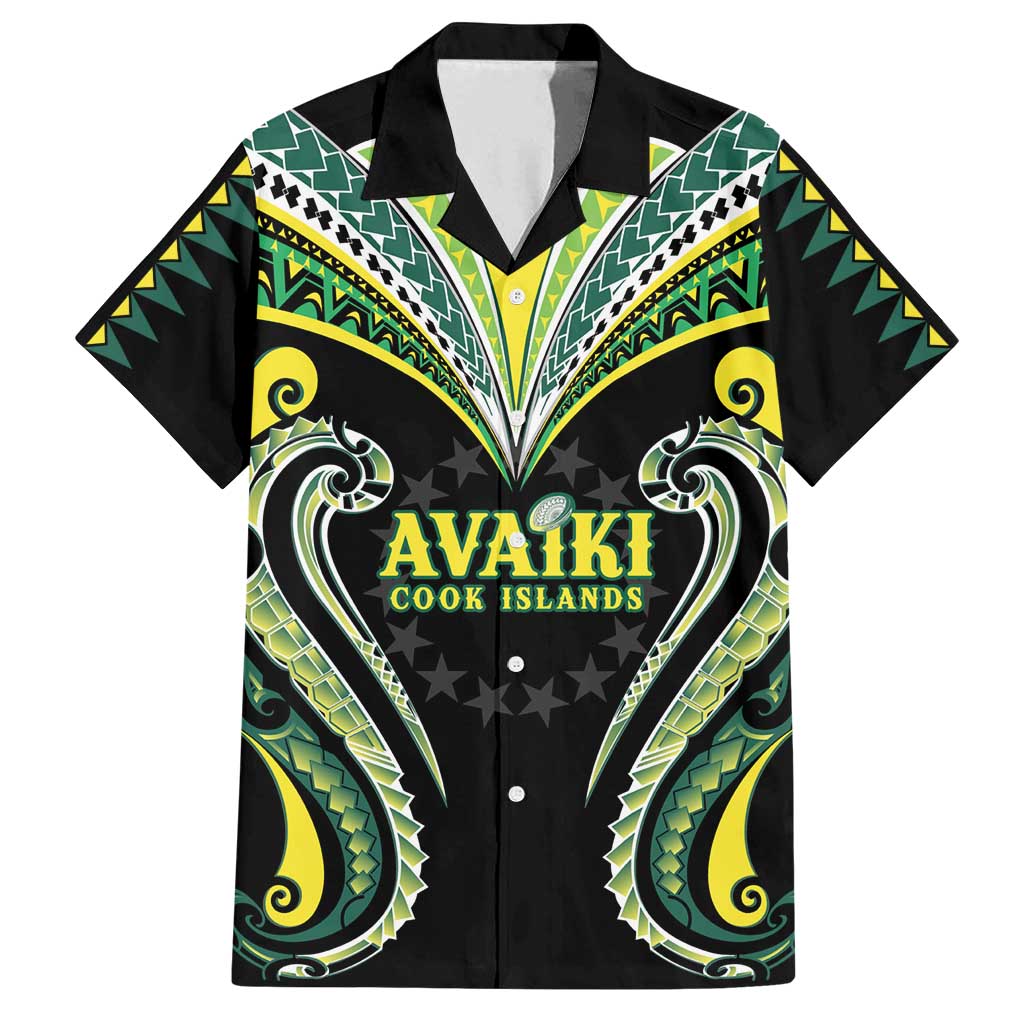 Custom Rugby Cook Islands Avaiki Family Matching Summer Maxi Dress and Hawaiian Shirt Black Kuki Airani Tribal Maori Inspired - Polynesian Pride