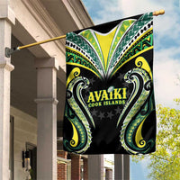 Rugby Cook Islands Avaiki Garden Flag Black Kuki Airani Tribal Maori Inspired - Polynesian Pride