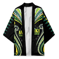 Custom Rugby Cook Islands Avaiki Kimono Black Kuki Airani Tribal Maori Inspired - Polynesian Pride