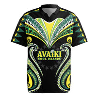 Custom Rugby Cook Islands Avaiki Rugby Jersey Black Kuki Airani Tribal Maori Inspired - Polynesian Pride