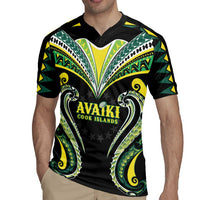 Custom Rugby Cook Islands Avaiki Rugby Jersey Black Kuki Airani Tribal Maori Inspired - Polynesian Pride
