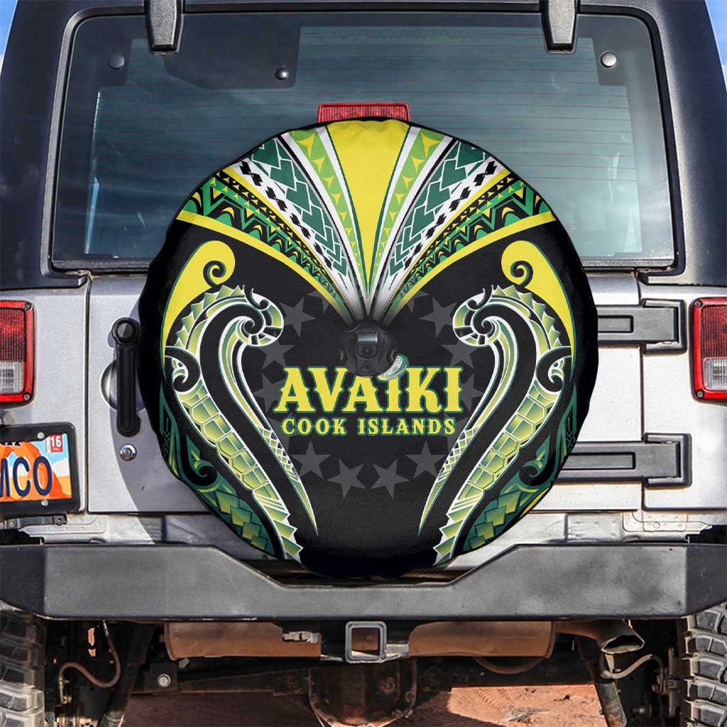 Rugby Cook Islands Avaiki Spare Tire Cover Black Kuki Airani Tribal Maori Inspired - Polynesian Pride