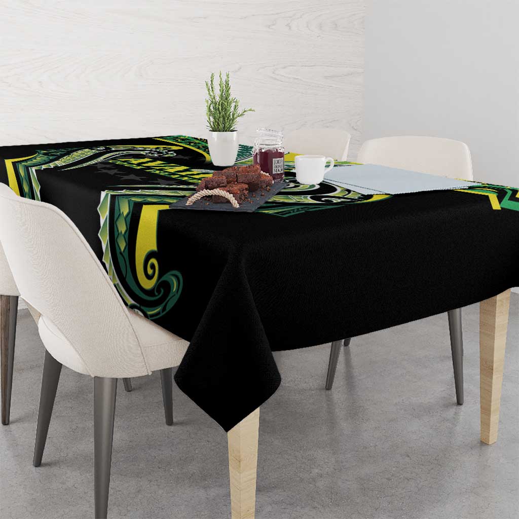 Rugby Cook Islands Avaiki Tablecloth Black Kuki Airani Tribal Maori Inspired LT9 - Polynesian Pride