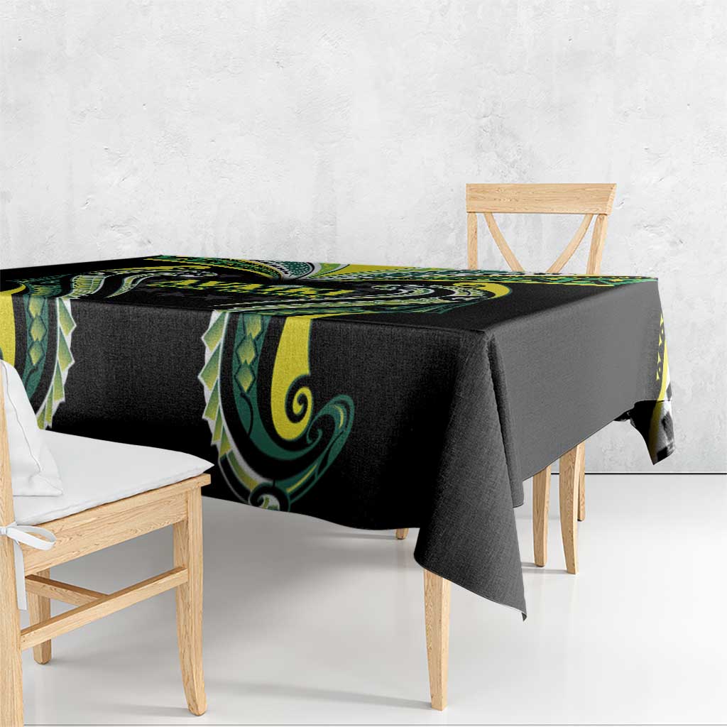 Rugby Cook Islands Avaiki Tablecloth Black Kuki Airani Tribal Maori Inspired LT9 - Polynesian Pride