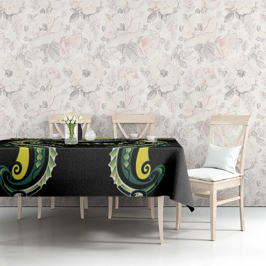 Rugby Cook Islands Avaiki Tablecloth Black Kuki Airani Tribal Maori Inspired LT9 - Polynesian Pride
