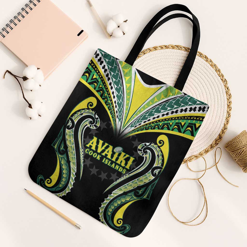 Rugby Cook Islands Avaiki Tote Bag Black Kuki Airani Tribal Maori Inspired - Polynesian Pride