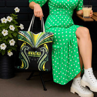 Rugby Cook Islands Avaiki Tote Bag Black Kuki Airani Tribal Maori Inspired - Polynesian Pride