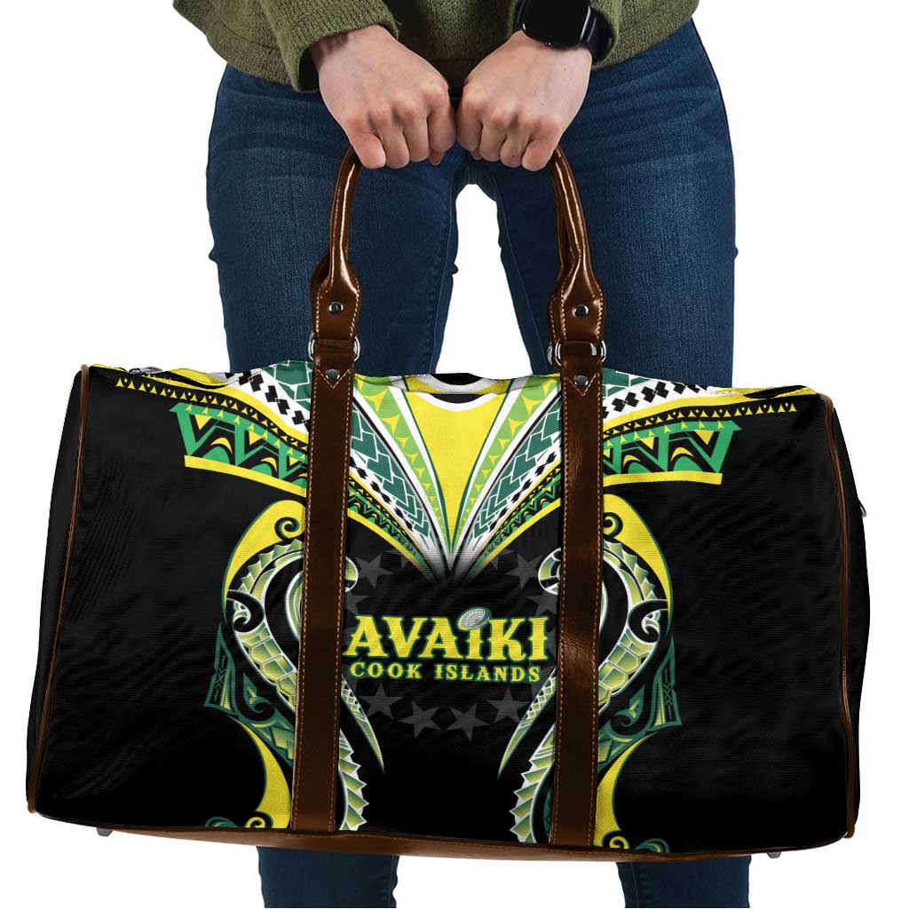 Rugby Cook Islands Avaiki Travel Bag Black Kuki Airani Tribal Maori Inspired - Polynesian Pride