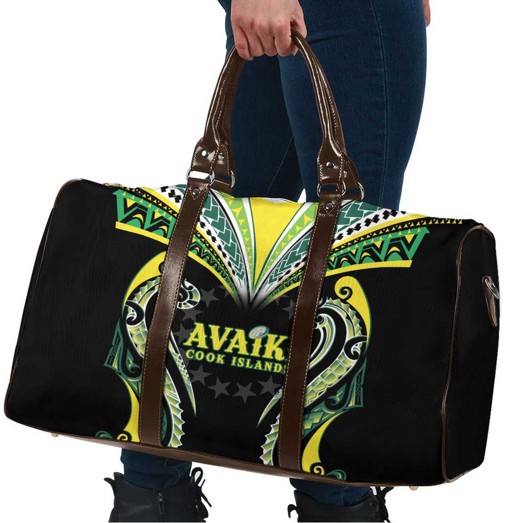 Rugby Cook Islands Avaiki Travel Bag Black Kuki Airani Tribal Maori Inspired - Polynesian Pride
