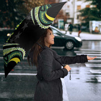 Rugby Cook Islands Avaiki Umbrella Black Kuki Airani Tribal Maori Inspired - Polynesian Pride