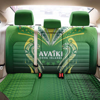 Rugby Cook Islands Avaiki Back Car Seat Cover Green Kuki Airani Tribal Maori Inspired - Polynesian Pride