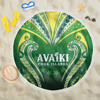 Rugby Cook Islands Avaiki Beach Blanket Green Kuki Airani Tribal Maori Inspired - Polynesian Pride