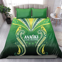 Rugby Cook Islands Avaiki Bedding Set Green Kuki Airani Tribal Maori Inspired - Polynesian Pride