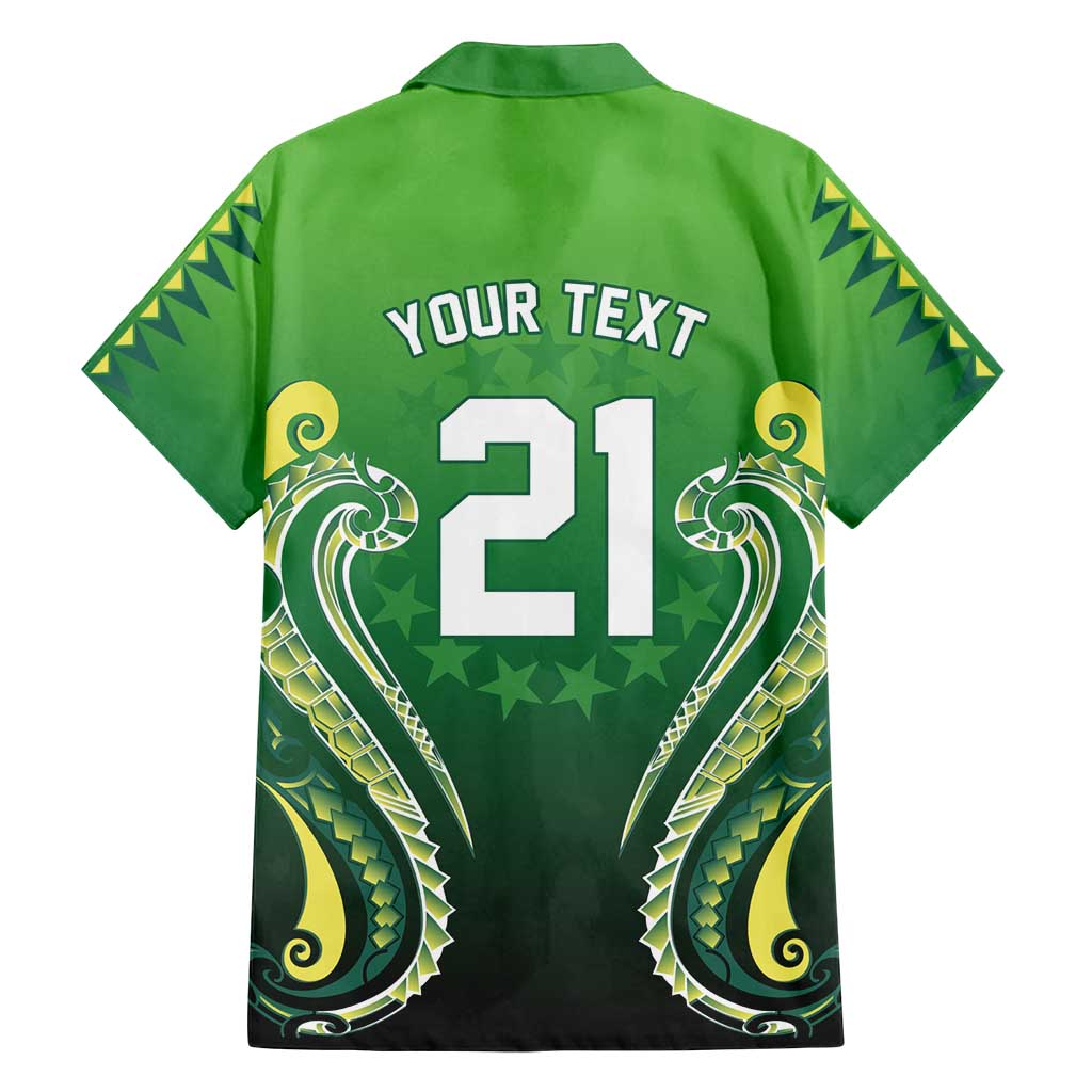 Custom Rugby Cook Islands Avaiki Family Matching Summer Maxi Dress and Hawaiian Shirt Green Kuki Airani Tribal Maori Inspired - Polynesian Pride