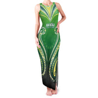Custom Rugby Cook Islands Avaiki Family Matching Tank Maxi Dress and Hawaiian Shirt Green Kuki Airani Tribal Maori Inspired - Polynesian Pride