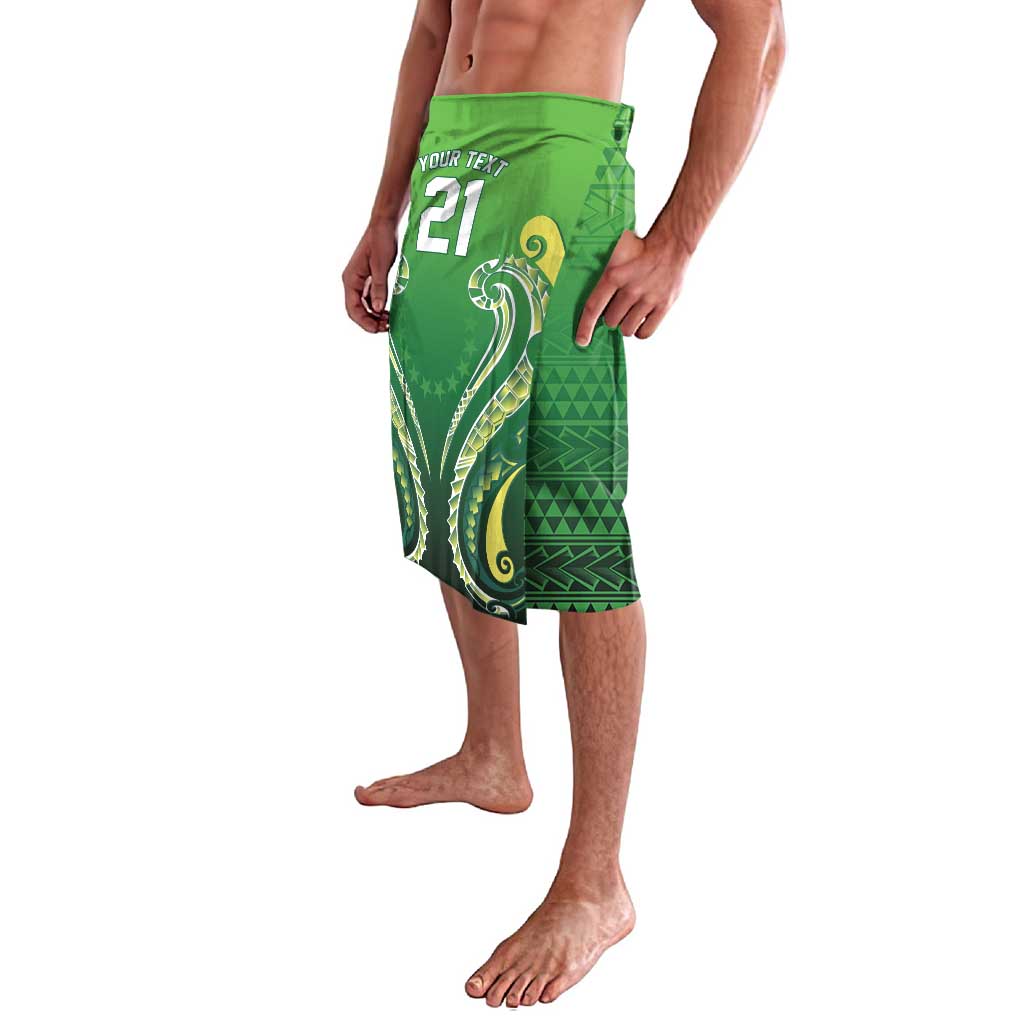 Custom Rugby Cook Islands Avaiki Lavalava Green Kuki Airani Tribal Maori Inspired - Polynesian Pride