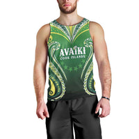 Custom Rugby Cook Islands Avaiki Men Tank Top Green Kuki Airani Tribal Maori Inspired - Polynesian Pride