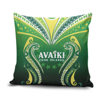Rugby Cook Islands Avaiki Pillow Cover Green Kuki Airani Tribal Maori Inspired - Polynesian Pride