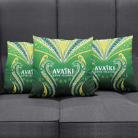 Rugby Cook Islands Avaiki Pillow Cover Green Kuki Airani Tribal Maori Inspired - Polynesian Pride