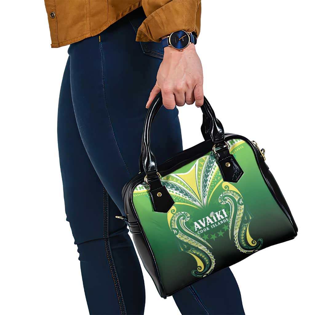 Rugby Cook Islands Avaiki Shoulder Handbag Green Kuki Airani Tribal Maori Inspired - Polynesian Pride