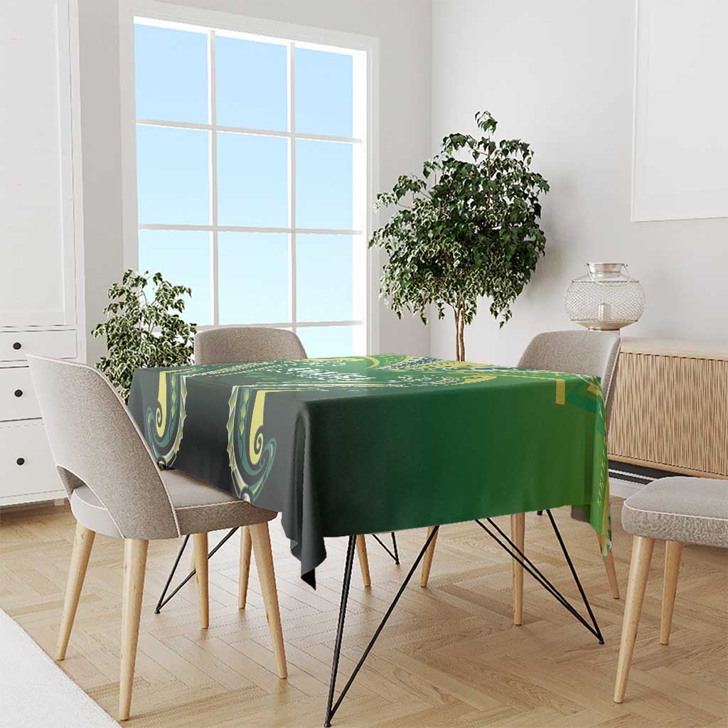 Rugby Cook Islands Avaiki Tablecloth Green Kuki Airani Tribal Maori Inspired LT9 - Polynesian Pride