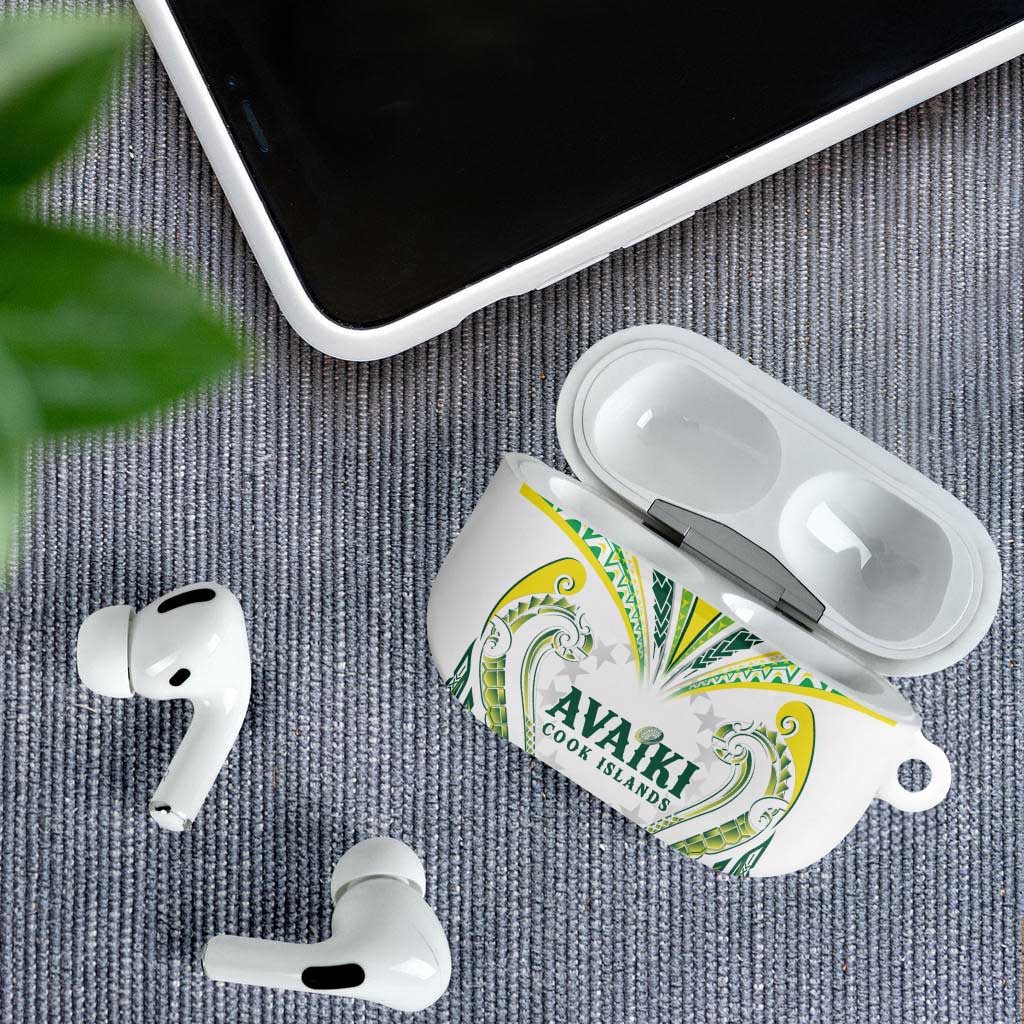 Rugby Cook Islands Avaiki AirPods Case White Kuki Airani Tribal Maori Inspired - Polynesian Pride
