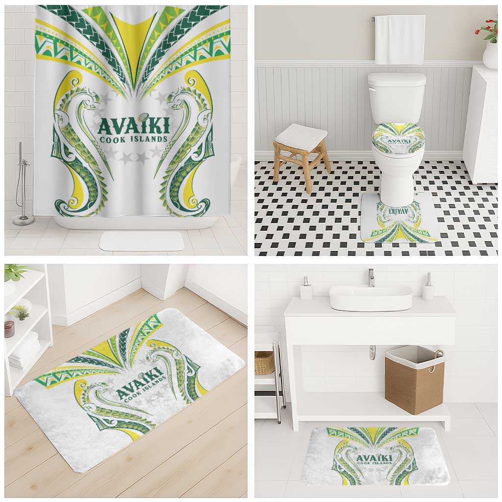 Rugby Cook Islands Avaiki Bathroom Set White Kuki Airani Tribal Maori Inspired - Polynesian Pride