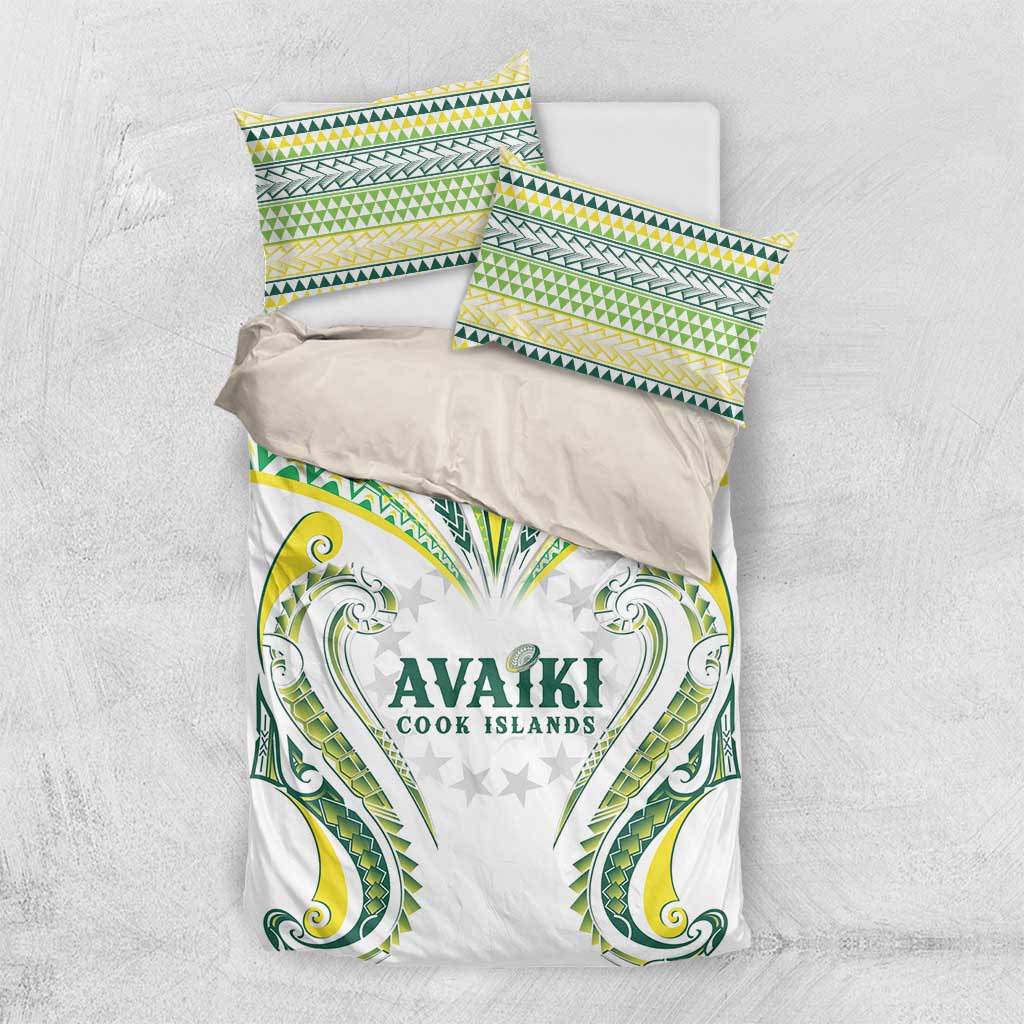 Rugby Cook Islands Avaiki Bedding Set White Kuki Airani Tribal Maori Inspired - Polynesian Pride