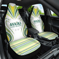 Rugby Cook Islands Avaiki Car Seat Cover White Kuki Airani Tribal Maori Inspired - Polynesian Pride