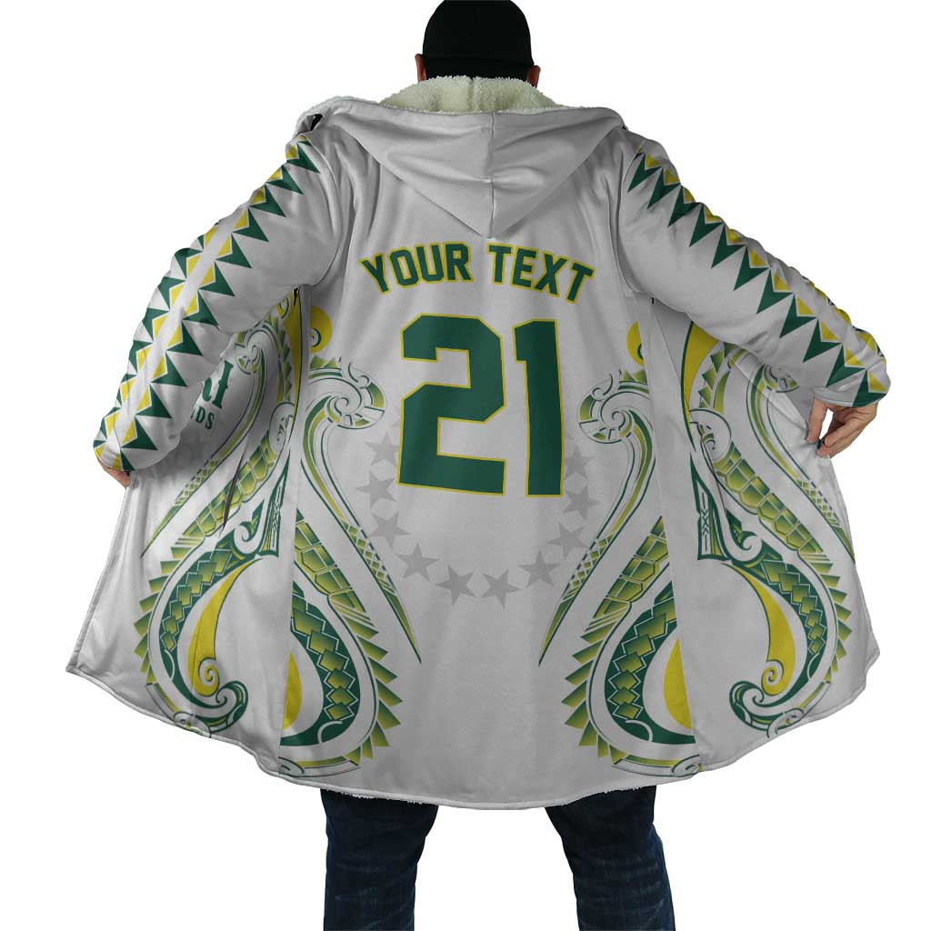 Custom Rugby Cook Islands Avaiki Cloak White Kuki Airani Tribal Maori Inspired - Polynesian Pride