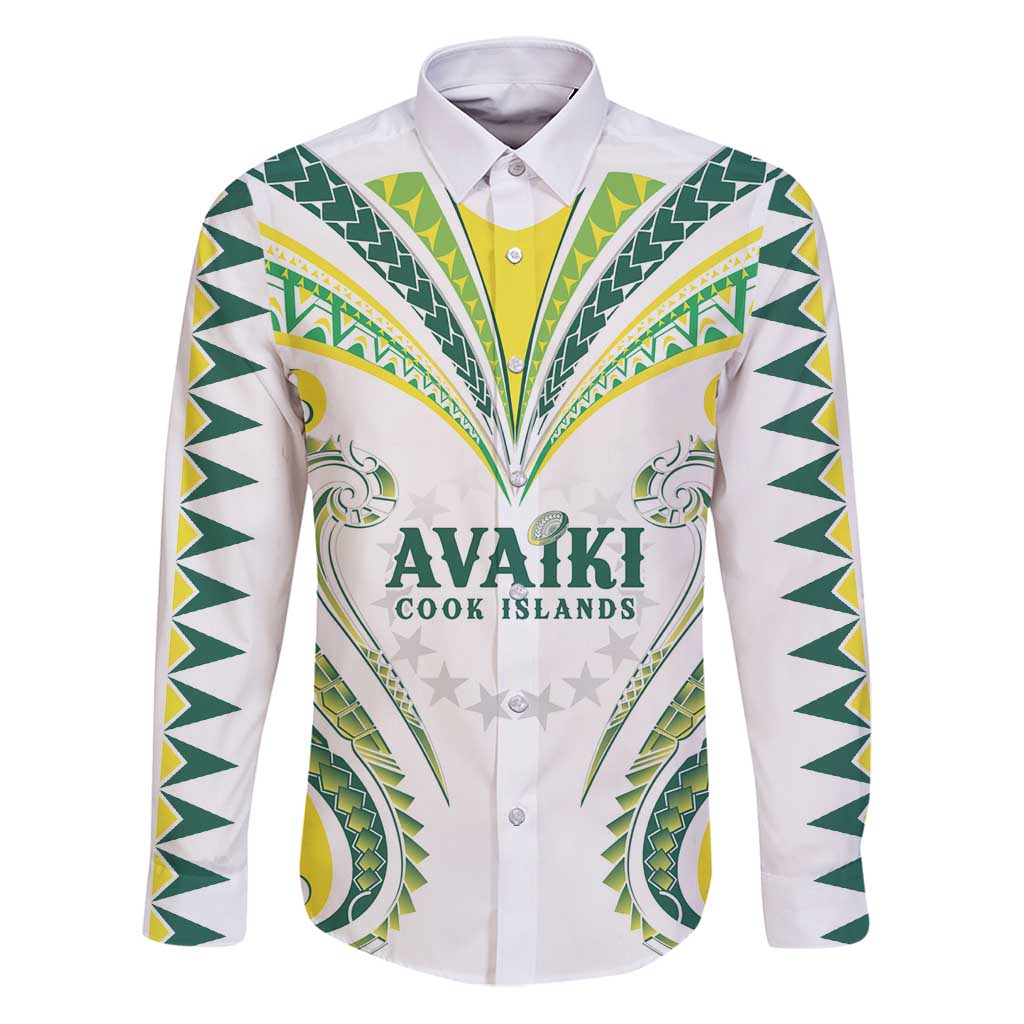 Custom Rugby Cook Islands Avaiki Family Matching Puletasi and Hawaiian Shirt White Kuki Airani Tribal Maori Inspired - Polynesian Pride