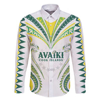 Custom Rugby Cook Islands Avaiki Family Matching Short Sleeve Bodycon Dress and Hawaiian Shirt White Kuki Airani Tribal Maori Inspired - Polynesian Pride