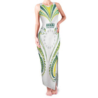 Custom Rugby Cook Islands Avaiki Family Matching Tank Maxi Dress and Hawaiian Shirt White Kuki Airani Tribal Maori Inspired - Polynesian Pride