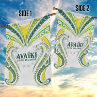 Rugby Cook Islands Avaiki Garden Flag White Kuki Airani Tribal Maori Inspired - Polynesian Pride