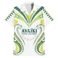 Custom Rugby Cook Islands Avaiki Hawaiian Shirt White Kuki Airani Tribal Maori Inspired - Polynesian Pride