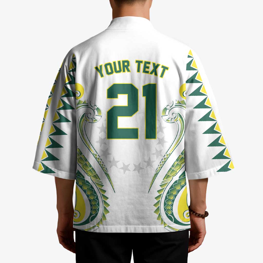 Custom Rugby Cook Islands Avaiki Kimono White Kuki Airani Tribal Maori Inspired - Polynesian Pride