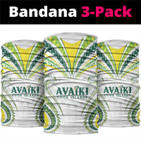 Rugby Cook Islands Avaiki Neck Gaiter White Kuki Airani Tribal Maori Inspired - Polynesian Pride
