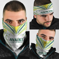 Rugby Cook Islands Avaiki Neck Gaiter White Kuki Airani Tribal Maori Inspired - Polynesian Pride