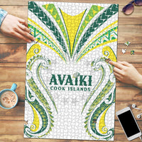 Rugby Cook Islands Avaiki Puzzle White Kuki Airani Tribal Maori Inspired - Polynesian Pride